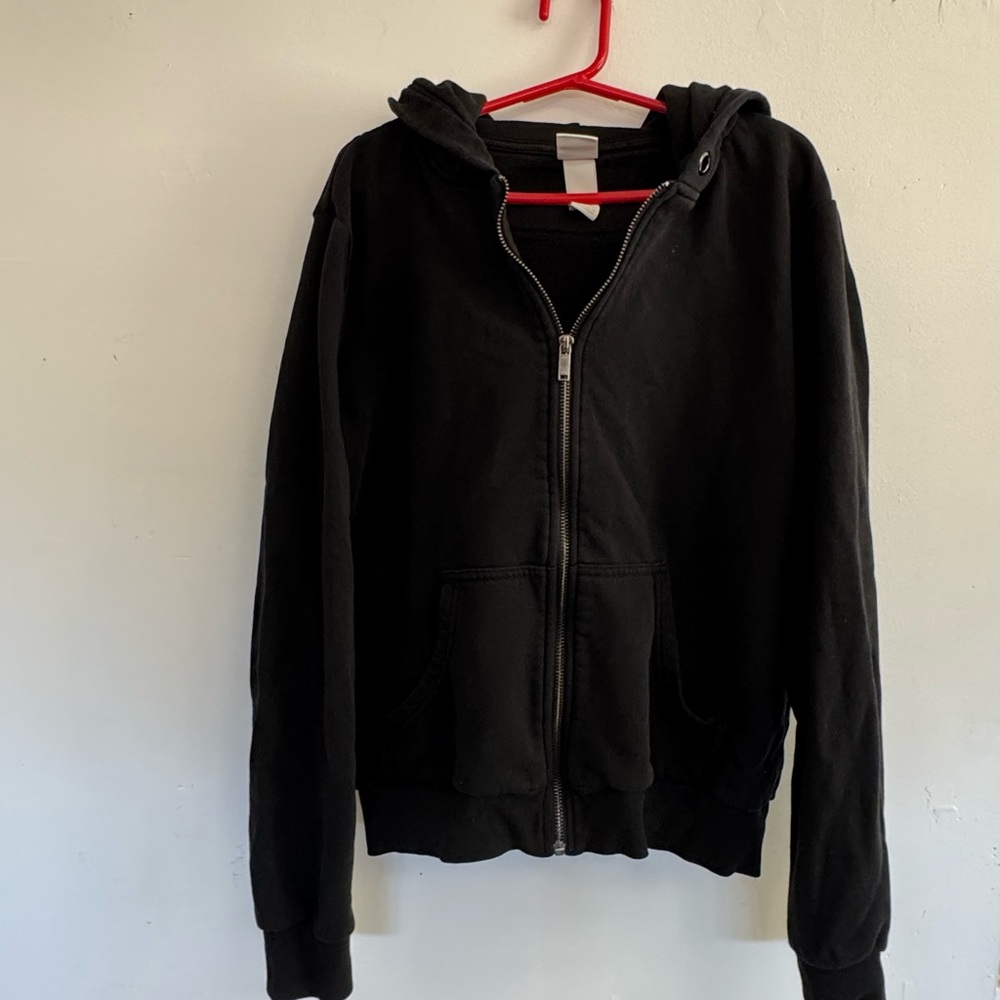 H&M Black Hoodie with Zipper